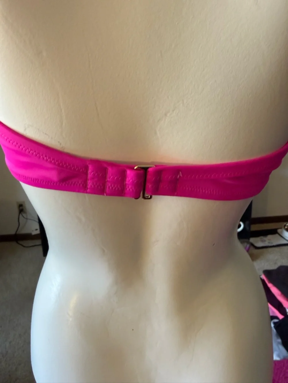 Victoria's Secret Hot Pink Ruffle Halter Bikini Top - Picture 6 of 10